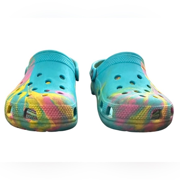 Kids Unisex Crocs Tye Dyed, Classic marbled size 2 - Picture 2 of 8